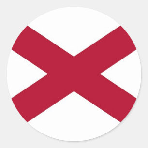 Adesivo Redondo Sticker with Flag of Alabama