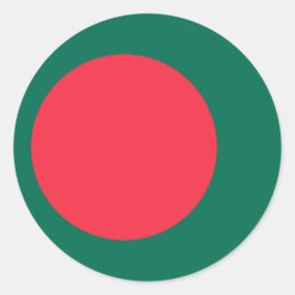 Adesivo Redondo Sticker with Flag of Bangladesh