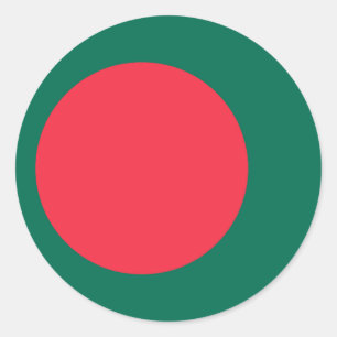 Adesivo Redondo Sticker with Flag of Bangladesh