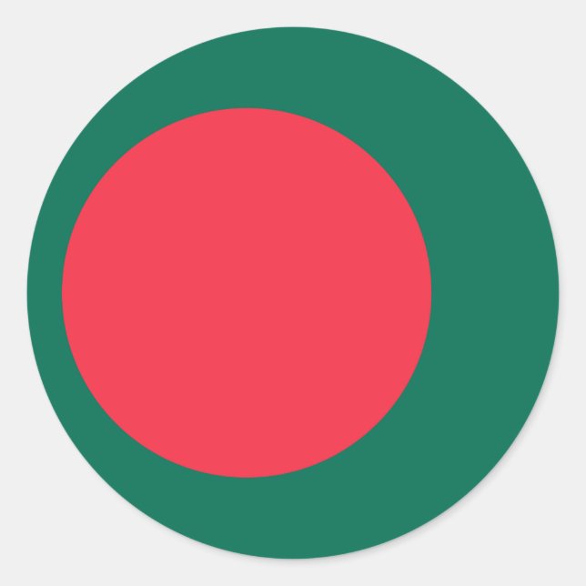 Adesivo Redondo Sticker with Flag of Bangladesh (Frente)