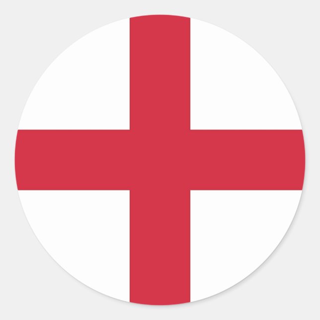 Adesivo Redondo Sticker with Flag of England (Frente)