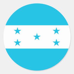 Adesivo Redondo Sticker with Flag of Honduras