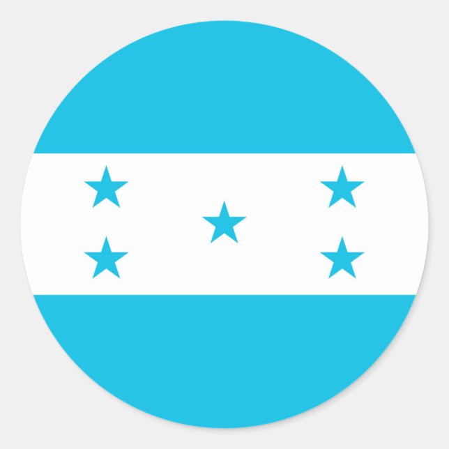 Adesivo Redondo Sticker with Flag of Honduras (Frente)