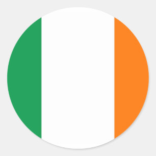 Adesivo Redondo Sticker with Flag of Ireland