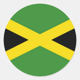 Adesivo Redondo Sticker with Flag of Jamaica