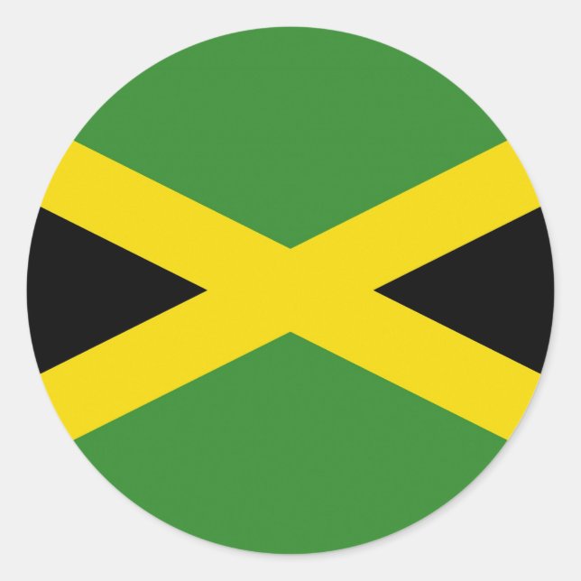 Adesivo Redondo Sticker with Flag of Jamaica (Frente)