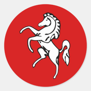 Adesivo Redondo Sticker with Flag of Kent, Inglaterra