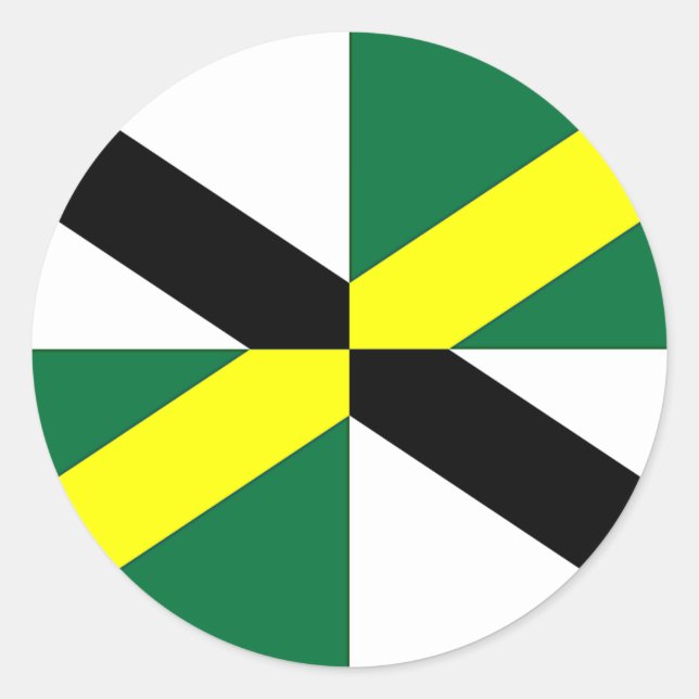 Adesivo Redondo Sticker with Flag of Monterey, Califórnia, EUA (Frente)