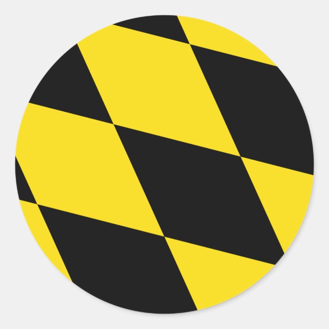 Adesivo Redondo Sticker with Flag of Munique (Alemanha) (Frente)