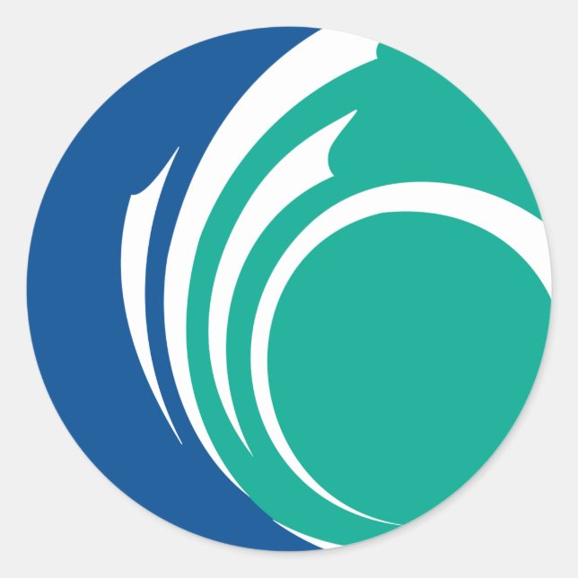 Adesivo Redondo Sticker with Flag of Ottawa, Canada (Frente)