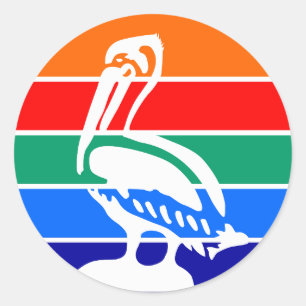 Adesivo Redondo Sticker with Flag of Ruas. Petersburg, Flórida