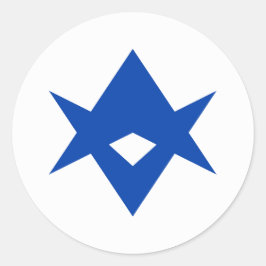 Adesivo Redondo Sticker with Flag of Toyota City, Japan