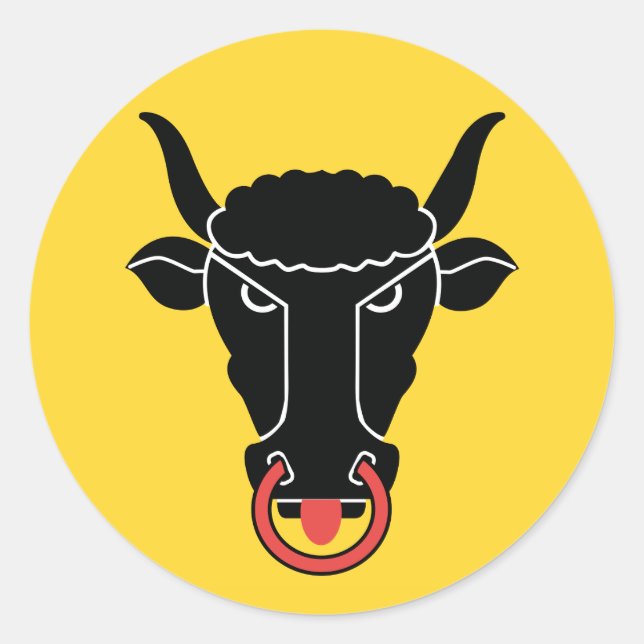 Adesivo Redondo Sticker with Flag of Uri, Switzerland (Frente)