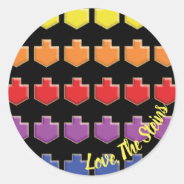 Adesivo Redondo Stickers "3D Dreidels" Happy Chanukah