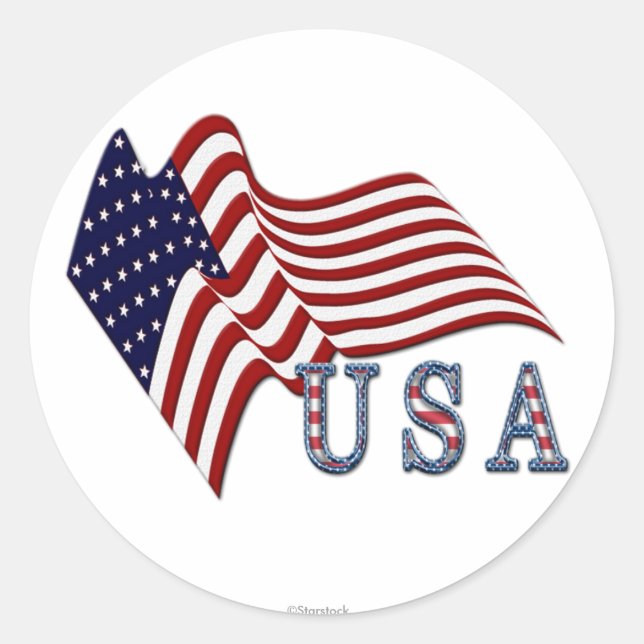 Adesivo Redondo Stickers Americanos (Frente)