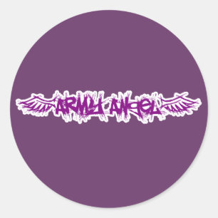 Adesivo Redondo Stickers - Anjo do Exército