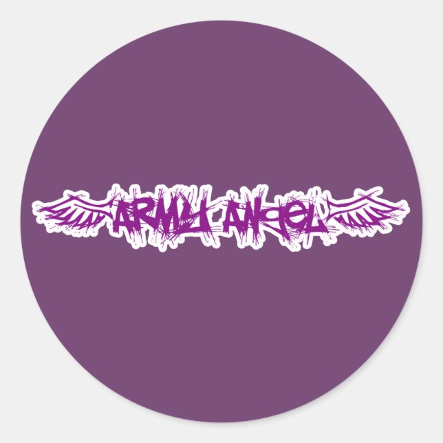 Adesivo Redondo Stickers - Anjo do Exército (Frente)