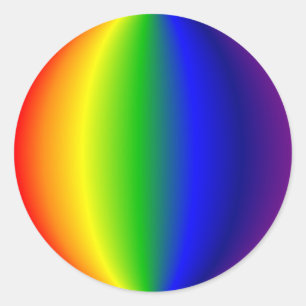 Adesivo Redondo Stickers - Arco-Íris Esférico