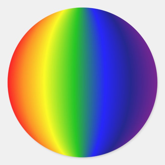 Adesivo Redondo Stickers - Arco-Íris Esférico (Frente)