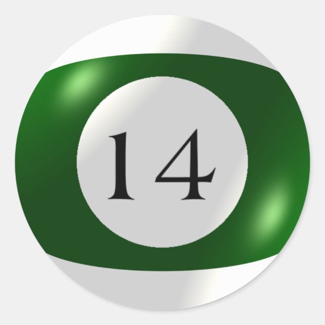 Adesivo Redondo Stickers - Bilhetes - 14 Ball (Frente)
