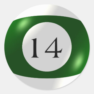 Adesivo Redondo Stickers - Bilhetes - 14 Ball