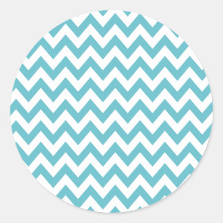 Adesivo Redondo Stickers Blue Chevron