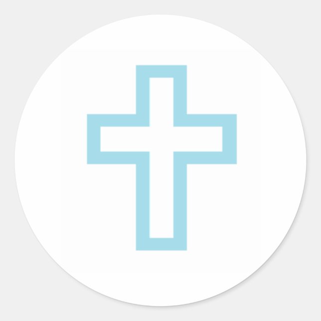 Adesivo Redondo Stickers "Blue Cross" (Frente)