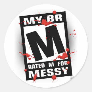 Adesivo Redondo Stickers - Classificado M para Mensagem