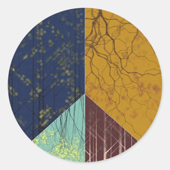 Adesivo Redondo Stickers da Floresta de Paz (Frente)