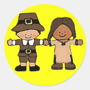 Adesivo Redondo Stickers de Ação de Graças