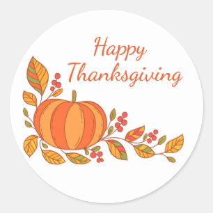 Adesivo Redondo Stickers de Ação de Graças