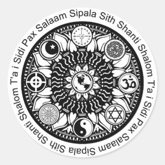 Adesivo Redondo Stickers do Mandala iPeace