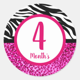 Adesivo Redondo Stickers do mês de bebê