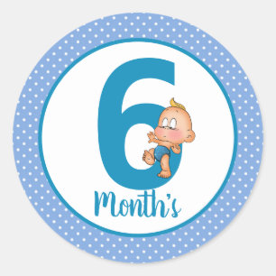 Adesivo Redondo Stickers do mês de bebê