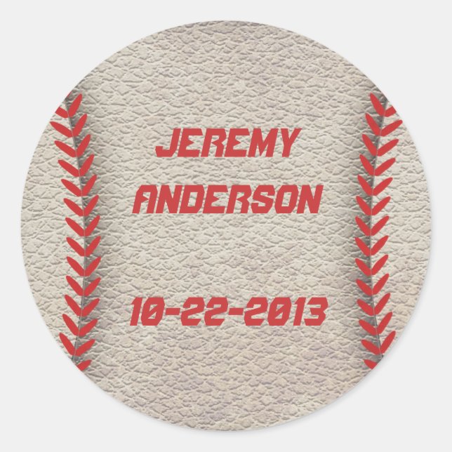 Adesivo Redondo Stickers do Partido Baseball (Frente)