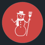 Adesivo Redondo Stickers do Winter Christmas<br><div class="desc">Vinhetas de Natal de inverno para presentes ou selos de envelopes.</div>