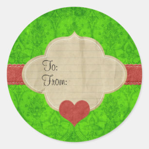 Adesivo Redondo Stickers Edição limitada Natal “from-to” n°