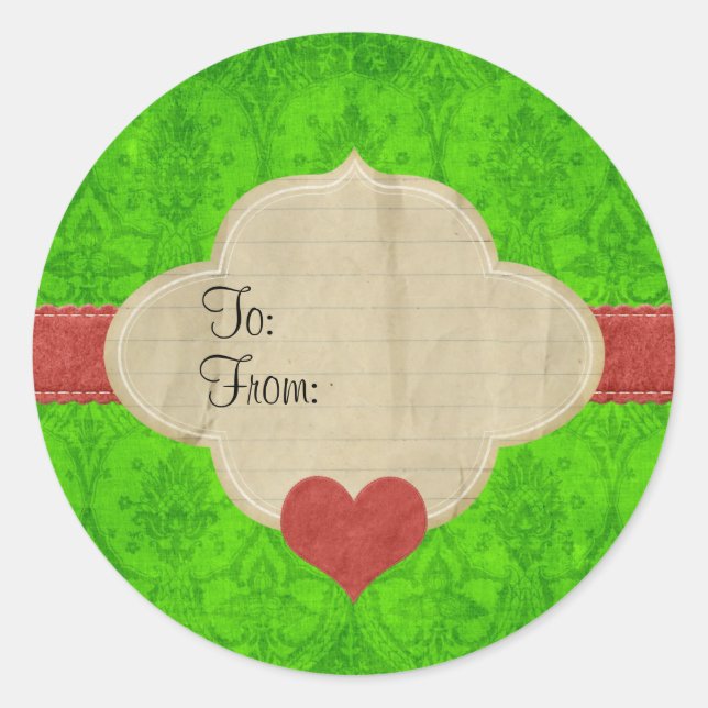 Adesivo Redondo Stickers Edição limitada Natal “from-to” n°3 (Frente)