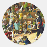 Stickers: Escola de Cachorros de Louis Wain