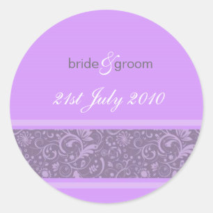 Adesivo Redondo Stickers - Fantasia Floral - Lavanda