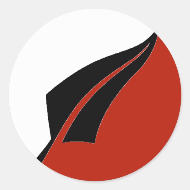 Adesivo Redondo Stickers Fern de Prata da Nova Zelândia (Frente)