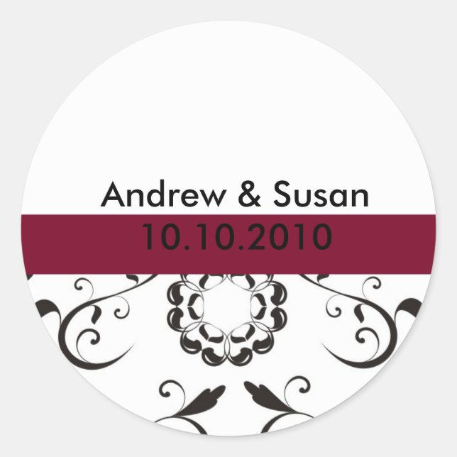 Adesivo Redondo Stickers - flores corais vermelhas (Frente)