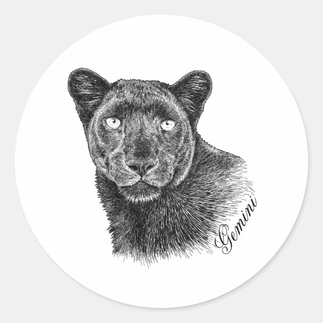 Adesivo Redondo Stickers - Gemini (Frente)
