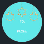 Adesivo Redondo Stickers "Glittered Star & Dreidel" Happy Chanukah<br><div class="desc">Chanucá/adesivos Holiday, personalize. Feliz Chanukah "Prendendo Estrela Glittered e Sonhos." Escolha entre adesivos de 1/2" e 3". Personalize excluindo e substituindo texto por sua própria mensagem. Escolha seu tamanho de fonte, estilo e cor favoritos. A cor de fundo pode ser alterada selecionando uma cor diferente das amostras de cor. Obrigados...</div>