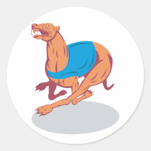 Adesivo Redondo Stickers Greyhound Racing