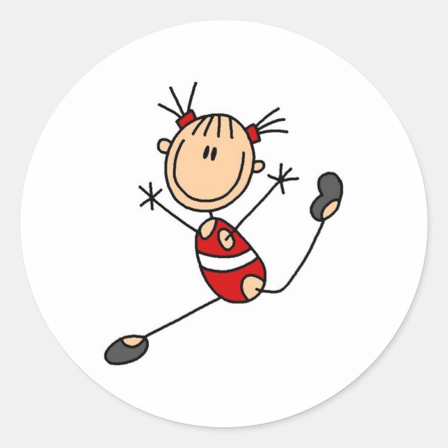Adesivo Redondo Stickers Gymnast (Frente)