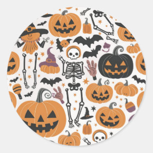 Adesivo Redondo Stickers Halloween