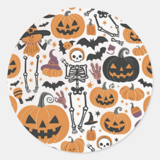 Adesivo Redondo Stickers Halloween
