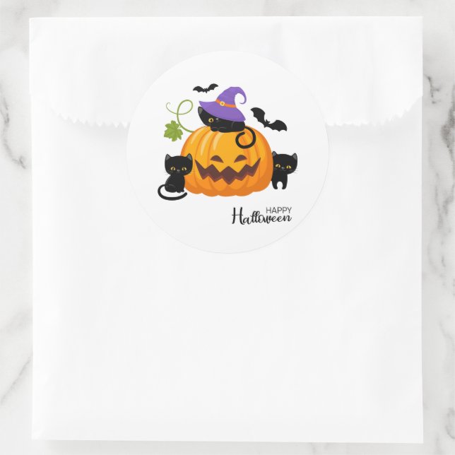 Adesivo Redondo Stickers Halloween (Bolsa)