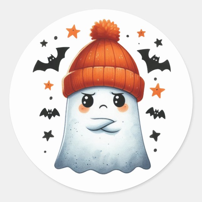 Adesivo Redondo Stickers Halloween (Frente)
